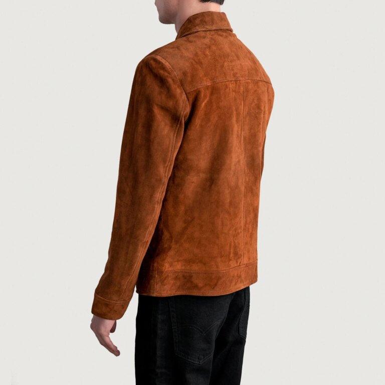 Mens Inferno Brown Suede Leather Jacket Tilted Back-8-1724077278630